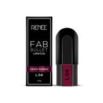 Buy RENEE Fab Bullet Lipstick L 04 Sassy Shiraz, Long Lasting, Matte Finish, Non Drying Formula with Intense Color Payoff, Compact & Easy to Use, 1.5 gm - Purplle