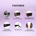 Buy VEGA Black Shine Hair Straightening Brush With Ionic Technology & 16 Temprature Settings, (VHSB-04) - 1 Pc - Purplle