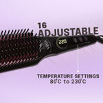 Buy VEGA Black Shine Hair Straightening Brush With Ionic Technology & 16 Temprature Settings, (VHSB-04) - 1 Pc - Purplle