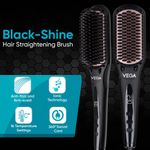 Buy VEGA Black Shine Hair Straightening Brush With Ionic Technology & 16 Temprature Settings, (VHSB-04) - 1 Pc - Purplle