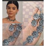 Buy Pujvi Fashions Antique Oxidised flower Necklace set for girls and womens - Purplle