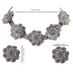 Buy Pujvi Fashions Antique Oxidised flower Necklace set for girls and womens - Purplle