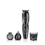 Buy Syska HT3333K Corded & Cordless Stainless Steel Blade Grooming Trimmer with 60 Minutes Working Time; 10 Length Settings (Black) - Purplle