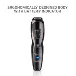 Buy Syska HT3333K Corded & Cordless Stainless Steel Blade Grooming Trimmer with 60 Minutes Working Time; 10 Length Settings (Black) - Purplle