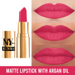 Buy NY Bae Argan Oil Infused Matte Lipstick Runway Range - Play Up 14 (4.5 g) | Pink | Creamy Matte Finish | Enriched with Argan Oil | Rich Colour Payoff | Full Coverage | Long lasting | Smudgeproof | Weightless | Cruelty Free - Purplle