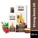 Buy Sesa Ayurvedic Strong Roots Oil with 26 Herbs & 6 Oils - for Hair Fall Control & Hair Growth - 5000-year-old Kshir Pak Vidhi - NO Mineral Oil (200 ml) - Purplle