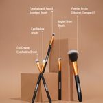 Buy Swiss Beauty Makeup Brushes Set of 5 Golden - Purplle