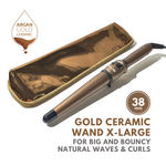 Buy Alan Truman Gold Ceramic Wand XLarge (38-25mm) - Purplle