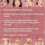 Buy Plume Luxe Matte Liquid Lipstick | Super Hydrating | 10 Hrs Long Lasting | Dollish (2.6 ml) - Purplle