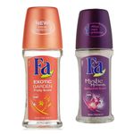 Buy FA Pack of 2 Anti-Perspirant Skin Friendly Roll On, 50 ml each(Exotic Garden & Mystic Moments) - Purplle