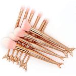 Buy ME-ON Professional Pack of 10 High Quality Mermaid Shaped Makeup Brushes for Full Makeup(Color may Vary) - Purplle