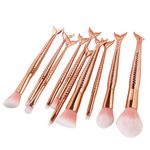 Buy ME-ON Professional Pack of 10 High Quality Mermaid Shaped Makeup Brushes for Full Makeup(Color may Vary) - Purplle