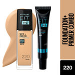 Buy Maybelline New York Fit Me Regime Kit- Fit Me Matte & Poreless Primer+ Fit Me Foundation Shade 220 - Purplle