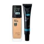 Buy Maybelline New York Fit Me Regime Kit- Fit Me Matte & Poreless Primer+ Fit Me Foundation Shade 220 - Purplle