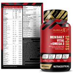 Buy MuscleXP Men Daily Vital + Omega 3 Sports Multivitamin & Multiminerals with 4 Health Blends & Omega3, 60 Tablets - Purplle