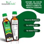 Buy NourishVitals Organic Sesame Cold Pressed Edible Oil, Rich In Vitamins & Minerals, Food Grade Cooking Oil, 500 ml x Pack of 2 - Purplle