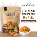 Buy NourishVitals Almonds And Raisins Mix, Scrumptious Mix | Natural | No Added Preservatives, Delicious, Healthy & Exotic, 200 g - Purplle