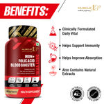 Buy MuscleXP Iron + Folic Acid Blood Booster Daily Vital, Chelated Iron With Folic Acid & Vitamin C, B12 & Natural Spinach Powder, 60 Veg Capsules x Pack Of 2 - Purplle