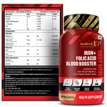 Buy MuscleXP Iron + Folic Acid Blood Booster Daily Vital, Chelated Iron With Folic Acid & Vitamin C, B12 & Natural Spinach Powder, 60 Veg Capsules x Pack Of 2 - Purplle