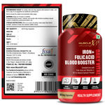Buy MuscleXP Iron + Folic Acid Blood Booster Daily Vital, Chelated Iron With Folic Acid & Vitamin C, B12 & Natural Spinach Powder, 60 Veg Capsules x Pack Of 2 - Purplle