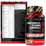 Buy MuscleXP Zinc Complex Vitamins & Minerals Daily Vital, 100% RDA, MultiVitamins, Multiminerals & Grape Seed Extract, 60 Tablets x Pack Of 2 - Purplle