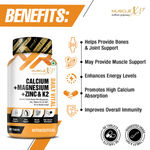 Buy MuscleXP Calcium + Magnesium + Zinc & K2 - MK7 Daily Vital with Alfalfa Extract, Vitamin B12 and D3, 60 Tablets x Pack Of 3 - Purplle