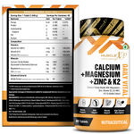 Buy MuscleXP Calcium + Magnesium + Zinc & K2 - MK7 Daily Vital with Alfalfa Extract, Vitamin B12 and D3, 60 Tablets x Pack Of 3 - Purplle