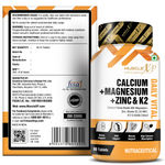 Buy MuscleXP Calcium + Magnesium + Zinc & K2 - MK7 Daily Vital with Alfalfa Extract, Vitamin B12 and D3, 60 Tablets x Pack Of 3 - Purplle
