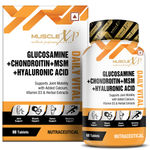 Buy MuscleXP Glucosamine + Chondroitin + MSM + Hyaluronic Acid Daily Vital, For Joint Mobility With Added Calcium, Vitamin D3 & Herbal Extracts, 60 Tablets x Pack Of 3 - Purplle