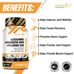 Buy MuscleXP Glucosamine + Chondroitin + MSM + Hyaluronic Acid Daily Vital, For Joint Mobility With Added Calcium, Vitamin D3 & Herbal Extracts, 60 Tablets x Pack Of 3 - Purplle