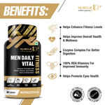 Buy MuscleXP Men Daily Vital Fitness, Advanced Formulation With Vitamins, Minerals, Sports Blend, BCAA & Herbal Matrix, 60 Tablets x Pack Of 3 - Purplle