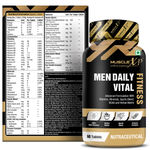 Buy MuscleXP Men Daily Vital Fitness, Advanced Formulation With Vitamins, Minerals, Sports Blend, BCAA & Herbal Matrix, 60 Tablets x Pack Of 3 - Purplle
