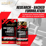 Buy MuscleXP Zinc Complex Vitamins & Minerals Daily Vital, 100% RDA, MultiVitamins, Multiminerals & Grape Seed Extract, 60 Tablets x Pack Of 3 - Purplle