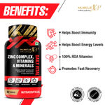Buy MuscleXP Zinc Complex Vitamins & Minerals Daily Vital, 100% RDA, MultiVitamins, Multiminerals & Grape Seed Extract, 60 Tablets x Pack Of 3 - Purplle