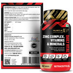 Buy MuscleXP Zinc Complex Vitamins & Minerals Daily Vital, 100% RDA, MultiVitamins, Multiminerals & Grape Seed Extract, 60 Tablets x Pack Of 3 - Purplle