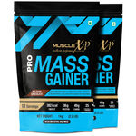 Buy MuscleXP Pro Mass Gainer for Musce Mass Gain With Whey Protein, Whey Isolate, 25 Vitamins and Minerals, Digestive Enzymes, Belgium Chocolate, 1kg Pouch (2.2 lb) x Pack Of 2 - Purplle