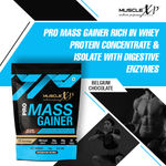 Buy MuscleXP Pro Mass Gainer for Musce Mass Gain With Whey Protein, Whey Isolate, 25 Vitamins and Minerals, Digestive Enzymes, Belgium Chocolate, 1kg Pouch (2.2 lb) x Pack Of 2 - Purplle