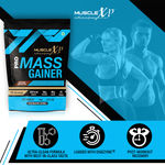 Buy MuscleXP Pro Mass Gainer for Musce Mass Gain With Whey Protein, Whey Isolate, 25 Vitamins and Minerals, Digestive Enzymes, Belgium Chocolate, 1kg Pouch (2.2 lb) x Pack Of 2 - Purplle