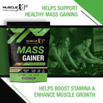 Buy MuscleXP Mass Gainer With 25 Vitamins and Minerals, Lean Whey Protein Muscle Mass Gainer, Digestive Enzymes, Chocolate Fudge, 1kg Pouch (2.2 lb) x Pack Of 3 - Purplle