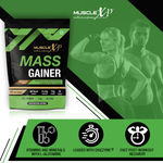 Buy MuscleXP Mass Gainer With 25 Vitamins and Minerals, Lean Whey Protein Muscle Mass Gainer, Digestive Enzymes, Chocolate Fudge, 1kg Pouch (2.2 lb) x Pack Of 3 - Purplle