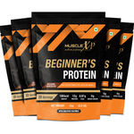 Buy MuscleXP Beginner's Protein With Whey Protein and Digestive Enzymes, Belgium Chocolate, 1kg Pouch (2.2 lb) x Pack Of 5 - Purplle