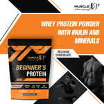 Buy MuscleXP Beginner's Protein With Whey Protein and Digestive Enzymes, Belgium Chocolate, 1kg Pouch (2.2 lb) x Pack Of 5 - Purplle