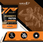 Buy MuscleXP Beginner's Protein With Whey Protein and Digestive Enzymes, Belgium Chocolate, 1kg Pouch (2.2 lb) x Pack Of 5 - Purplle