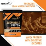 Buy MuscleXP Beginner's Protein With Whey Protein and Digestive Enzymes, Belgium Chocolate, 1kg Pouch (2.2 lb) x Pack Of 5 - Purplle