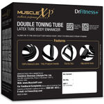 Buy MuscleXP DrFitness+ Double Toning Tube Latex Tube Body Enhancer For Women & Men with Door Anchor, Workout, Home Gym and Toning, For Arms, Legs, Shoulders (Black) - Purplle