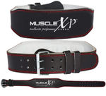 Buy MuscleXP Leather Weight Lifting Gym Belt For Men and Women, Durable, Comfortable & Adjustable With Buckle, Fitness Gym Back Support For Heavy Weight Lifting, Black (XL Size) - Purplle