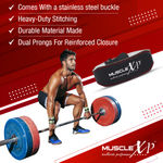Buy MuscleXP Leather Weight Lifting Gym Belt For Men and Women, Durable, Comfortable & Adjustable With Buckle, Fitness Gym Back Support For Heavy Weight Lifting, Black (XL Size) - Purplle