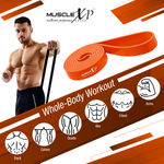 Buy MuscleXP DrFitness+ Resistance Loop Band For Men & Women, Heavy Duty Stretch Loop Band, Full Body Exerciser, Physical Therapy, Orange 35-48 kg - Purplle