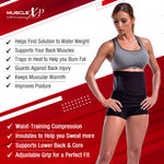 Buy MuscleXP DrFitness+ Sweat Belt for Men and Women, Fat Burning Healthy Sweat, Weight Loss, Non-Tearable, Tummy Trimming, 44" (Black) - Purplle