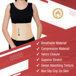 Buy Mom & World Tummy Trimmer 8" Abdominal Belt, Body Shaper Belt | Slimming Looks Belt for Stomach, Brown Colour Belt, Medium Size - Purplle
